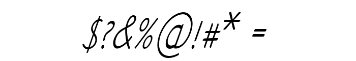 Gavol-CondensedItalic Font OTHER CHARS