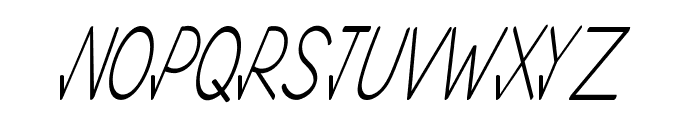 Gavol-CondensedItalic Font UPPERCASE