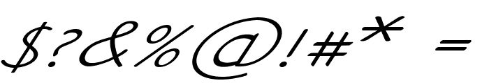 Gavol-ExpandedItalic Font OTHER CHARS