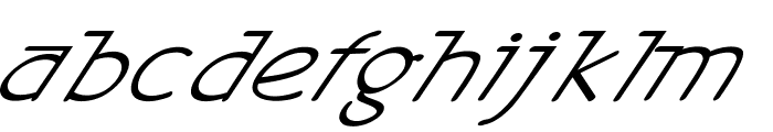 Gavol-ExpandedItalic Font LOWERCASE