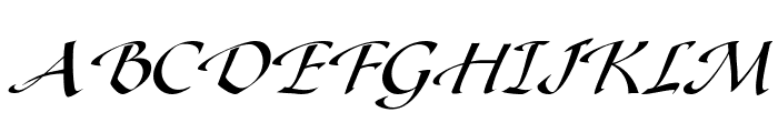 Gaze Italic Font UPPERCASE