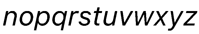 Galvji Oblique Font LOWERCASE