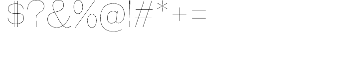 Galderglynn Esquire Ultralight Font OTHER CHARS