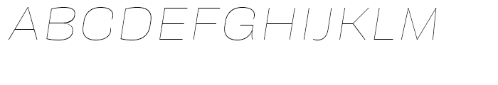 Galeana Extended Thin Italic Font UPPERCASE