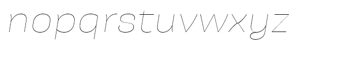 Galeana Extended Thin Italic Font LOWERCASE