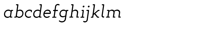 Gambero ExtraLight Italic Font LOWERCASE