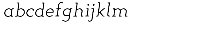 Gambero Thin Italic Font LOWERCASE