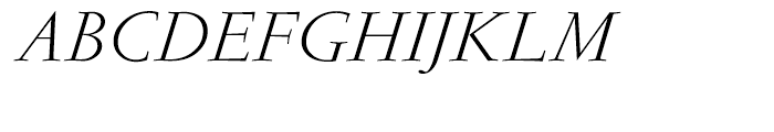 Garamond Light Italic Ludlow Font UPPERCASE
