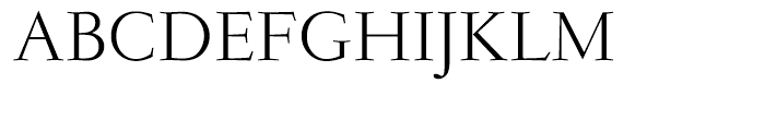 Garamond Light Ludlow Font UPPERCASE