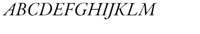 Garamond Premier Italic Subhead Font UPPERCASE