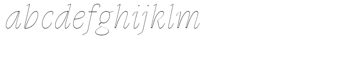 Gauthier Display FY Thin Italic Font LOWERCASE