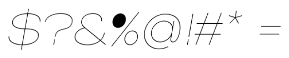 Gabriel Sans  Thin Italic Font OTHER CHARS