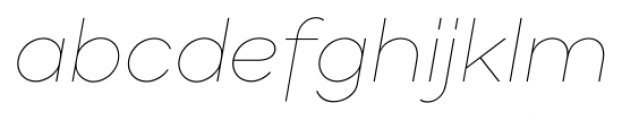 Gabriel Sans  Thin Italic Font LOWERCASE