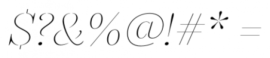 Gabriela Stencil Thin Italic Font OTHER CHARS