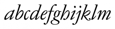 Garamond Quarto Light Italic Font LOWERCASE