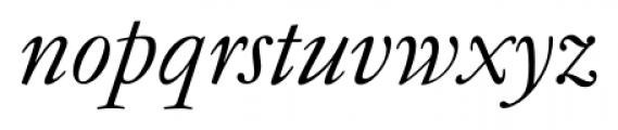 Garamond Quarto Light Italic Font LOWERCASE