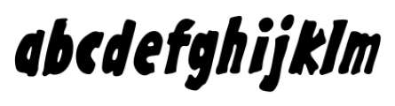 Gargle Condensed Bold Italic Font LOWERCASE