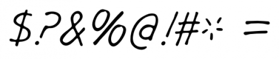 Gargle Italic Font OTHER CHARS