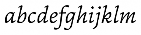 Garibaldi Italic Font LOWERCASE