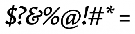 Garibaldi Medium Italic Font OTHER CHARS