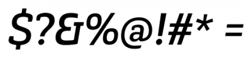 Gaspo Slab Medium Italic Font OTHER CHARS
