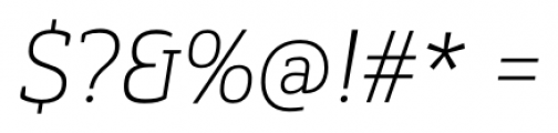 Gaspo Slab Thin Italic Font OTHER CHARS