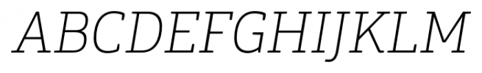 Gaspo Slab Thin Italic Font UPPERCASE