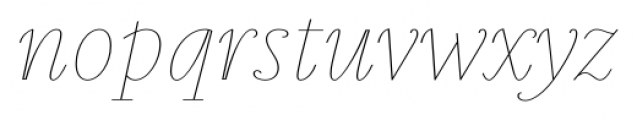 Gauthier Display FY Thin Italic Font LOWERCASE