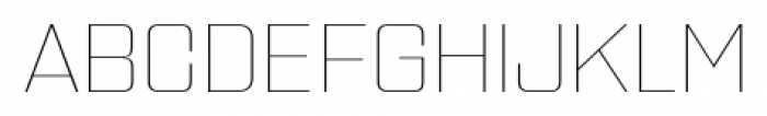 Gaz UltraLight Font LOWERCASE