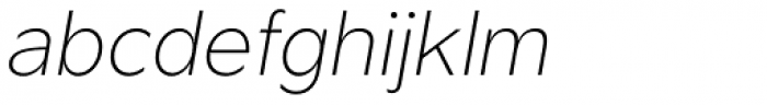 Gaba Thin Italic Font LOWERCASE