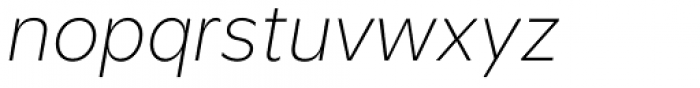 Gaba Thin Italic Font LOWERCASE