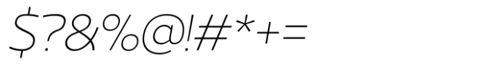 Gabara Sans Extra Light Italic Font OTHER CHARS