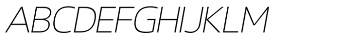 Gabara Sans Extra Light Italic Font UPPERCASE
