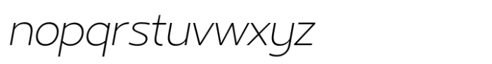 Gabara Sans Extra Light Italic Font LOWERCASE