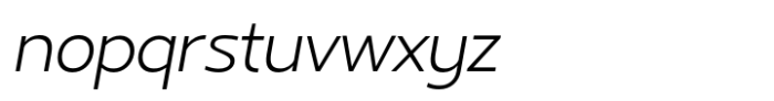 Gabara Sans Light Italic Font LOWERCASE