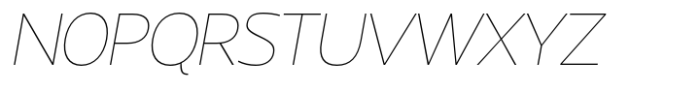Gabara Sans Thin Italic Font UPPERCASE