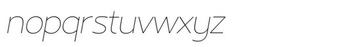 Gabara Sans Thin Italic Font LOWERCASE