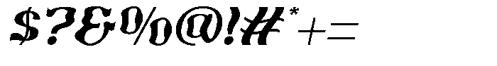 Gaberto Italic Font OTHER CHARS