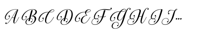 Gabigela Slant Font UPPERCASE