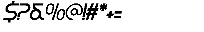 Gabio Oblique Font OTHER CHARS