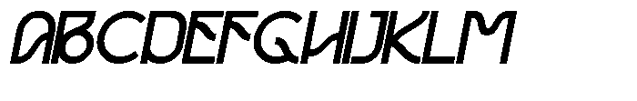 Gabio Oblique Font UPPERCASE