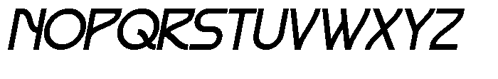 Gabio Oblique Font UPPERCASE