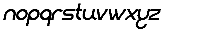 Gabio Oblique Font LOWERCASE