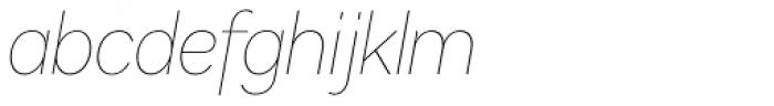 Gabriel Sans Condensed Thin Italic Font LOWERCASE