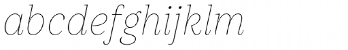 Gabriela Thin Italic Font LOWERCASE