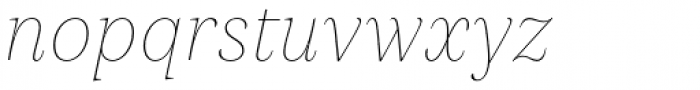 Gabriela Thin Italic Font LOWERCASE