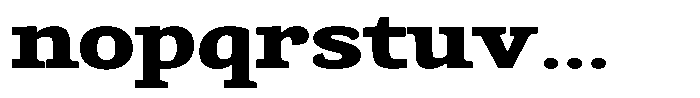 Gadinga Serif Black Expanded Font LOWERCASE