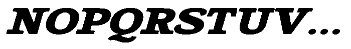 Gadinga Serif Black Italic Expanded Font UPPERCASE