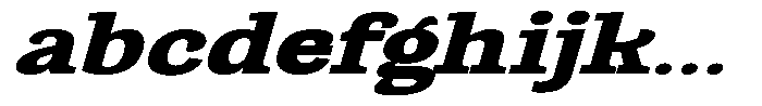 Gadinga Serif Black Italic Expanded FONT