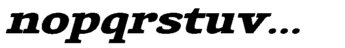 Gadinga Serif Black Italic Expanded Font LOWERCASE